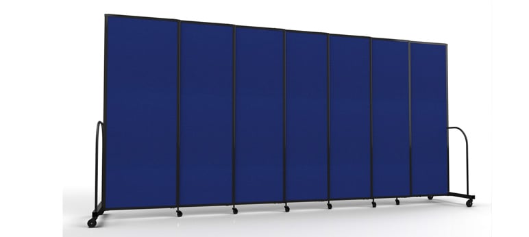 Sliding divider in blue